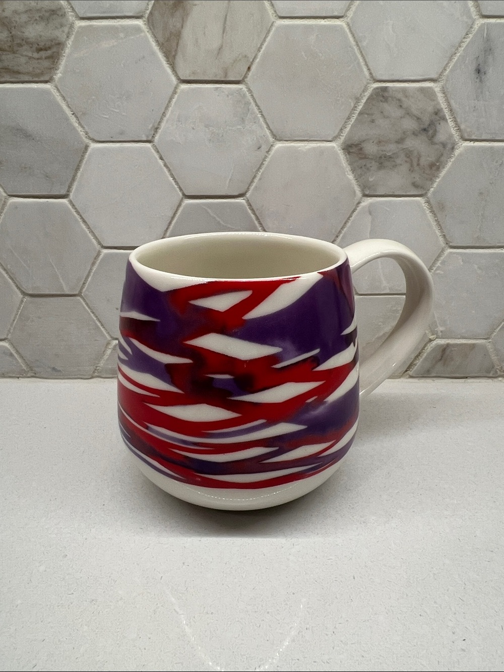 Starbucks 2016 12oz Red/Purple Demi Watercolor Limited Valentines Coffee Tea Mug